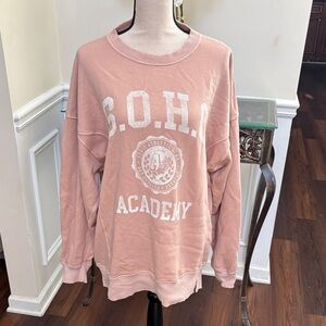 Aerie Oversized Pale Peach Crew Neck Sweatshirt size Medium